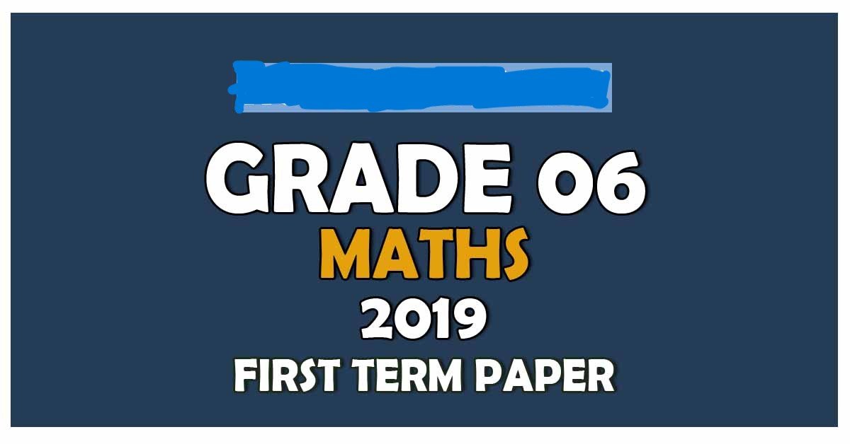 Grade 06 Mathematics – Term 01 